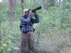 M.Dravecky is taking pictures of the chick of the Lesser Spotted Eagle