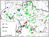 Места зимовок ушастых сов в Украине (количество особей)