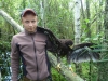 Подорлик был помечен летом 2013 г. на Ольманских болотах в 11 км от украинской границы. Отмечена птица примерно в 140 км от места кольцевания. На фото Юрий Бакур и молодой большой подорлик.
