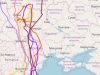 Шляхи міграції великих підорликів через територію України (джерело - www.birdmap)
