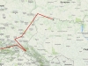 Шлях переміщення бородача до 27.06.16 (мапа з сайту: http://rapaces.lpo.fr/gypaete-grands-causses/le-suivi-des-oiseaux#idancre1)
