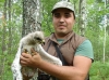 Александр Чован с птенцом большого подорлика