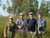 Участники экспедиции (слева направо): Сергей Домашевский, Валерий Домбровский, Николай Скирпан и Михаил Франчук