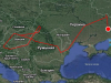 Мапа переміщень орлана Задор (джерело - satellitetracking.eu)